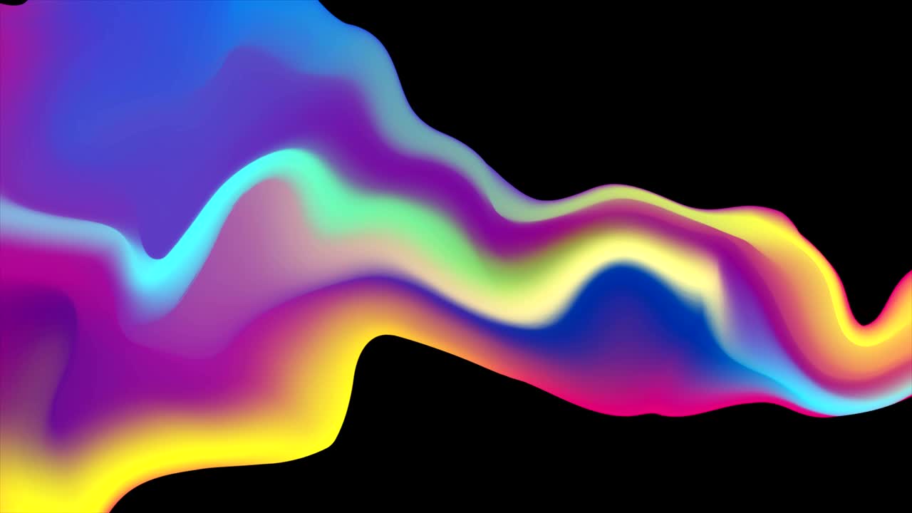 Colorful liquid holographic wave abstract video animation