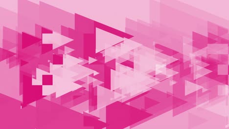 4k triángulos rosados limpios animación de fondo abstracta bucle sin costuras.