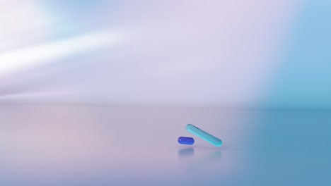 human hemoglobin 8wj1, 3d animation of protein strands with light blue background