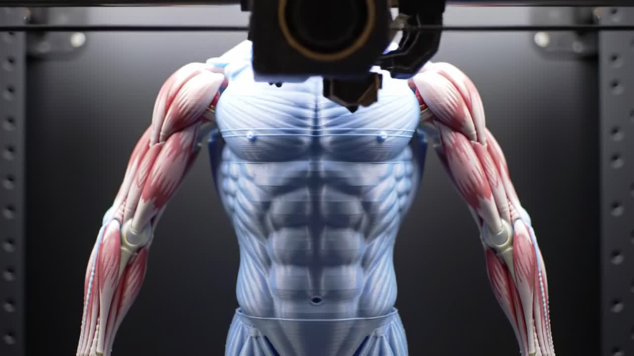 Exploration of Human Anatomy: A Detailed Look at Muscular Structure through a 3D Printed Model Capturing the Intricacies of Human Physiology and Muscle Composition