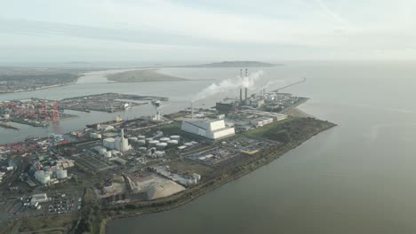 Panorama Of Premier Seaport In Dublin Port, Ireland