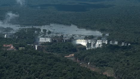 iguazú falls from helicopter view