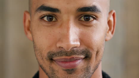 close-up portrait of a smiling man