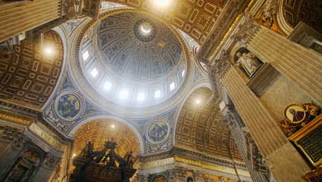 st peter's basilica ceiling in rome