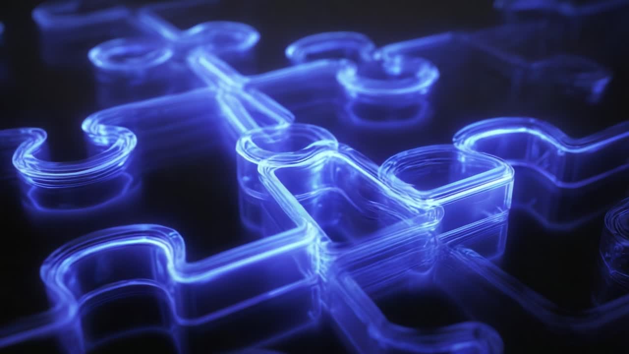 A Glowing Puzzle Piece Illuminates the Intricacies of Problem Solving and Connectivity in a Darkened Space, Symbolizing Insight and the Journey of Completion Through Collaboration and Understanding