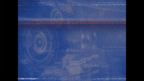 blue and red textured pattern with circular and linear elements in animation