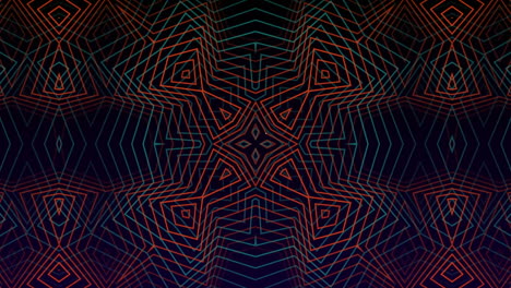 animación del tic-tac del reloj sobre el patrón de neón sobre fondo oscuro