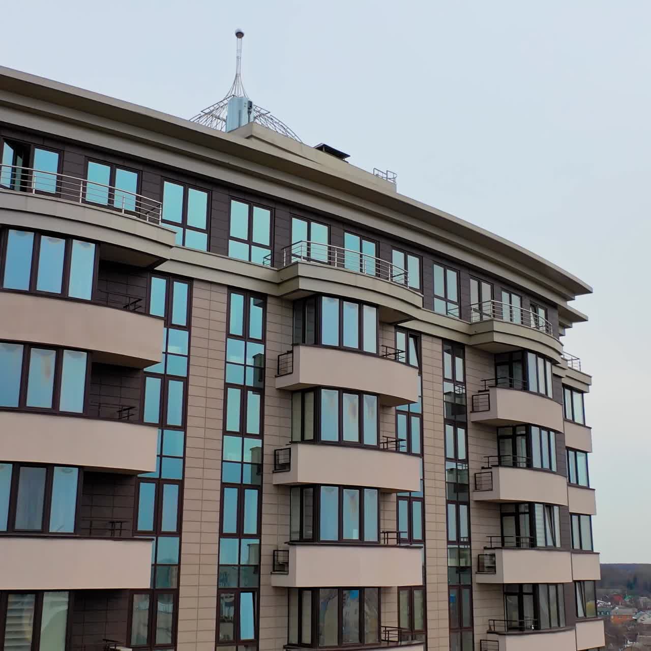 Typical apartment building in urban area