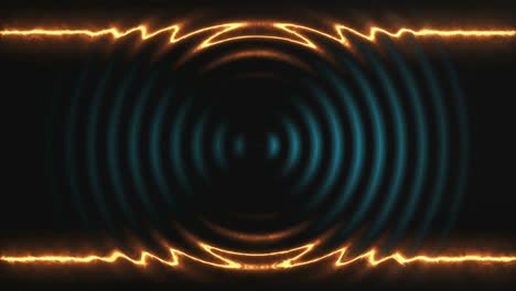 ripple circles and flames particles abstract background loop video animation