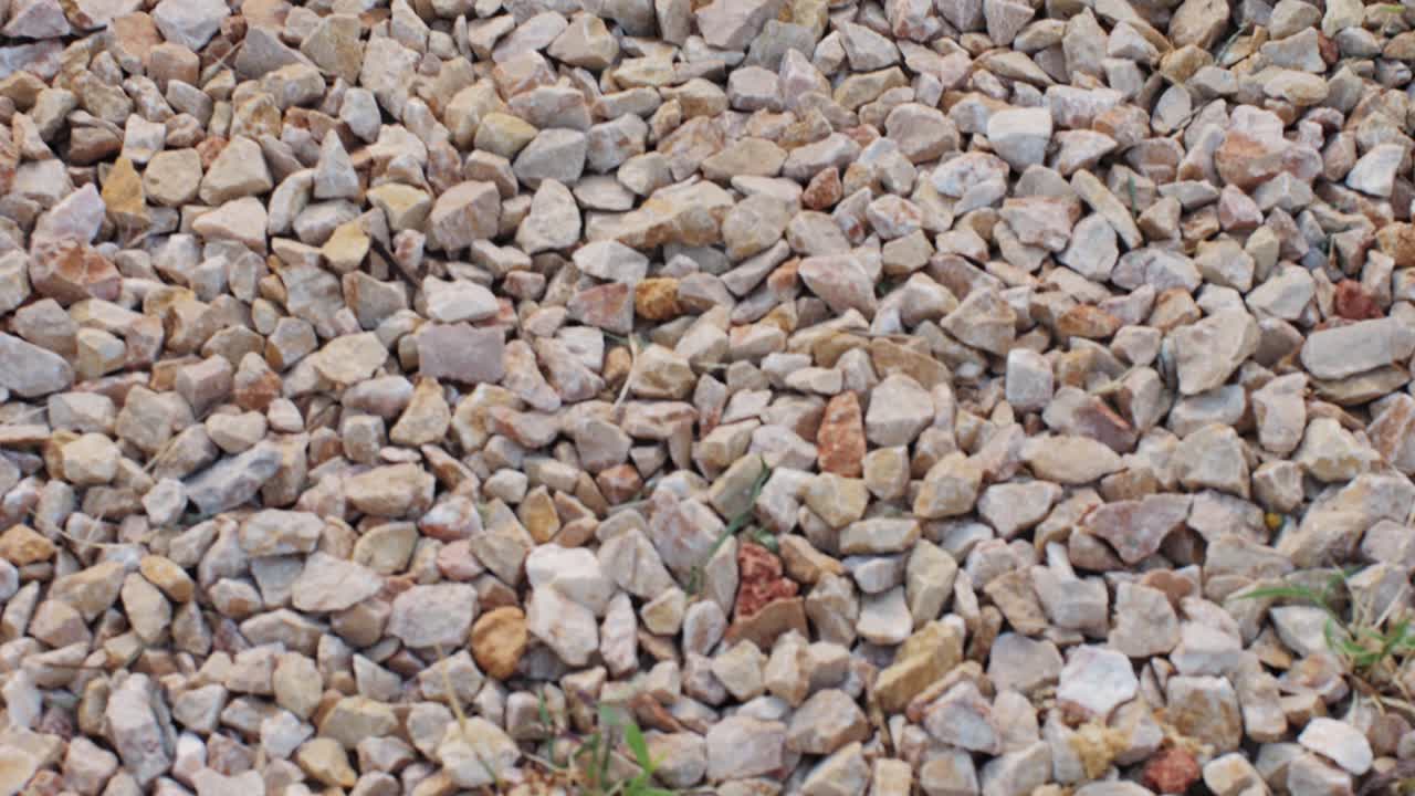 Close-up of light-colored gravel