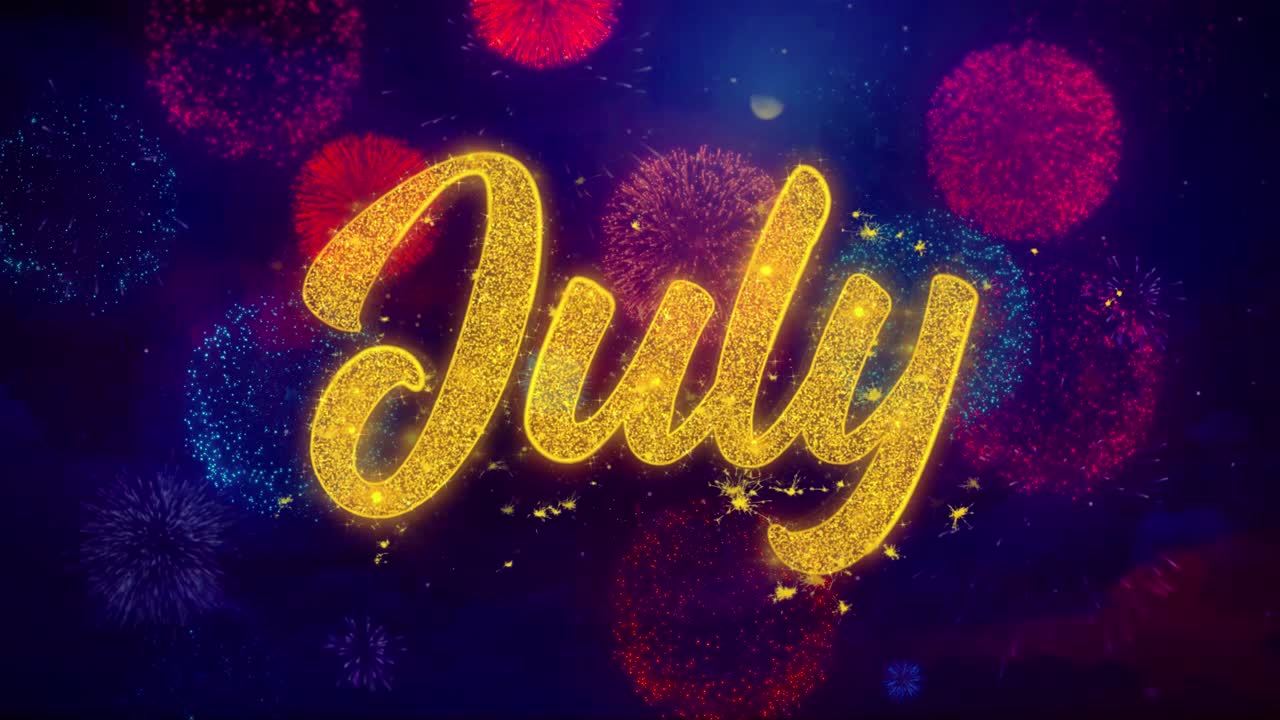 Design grafico con fuochi d'artificio di luglio