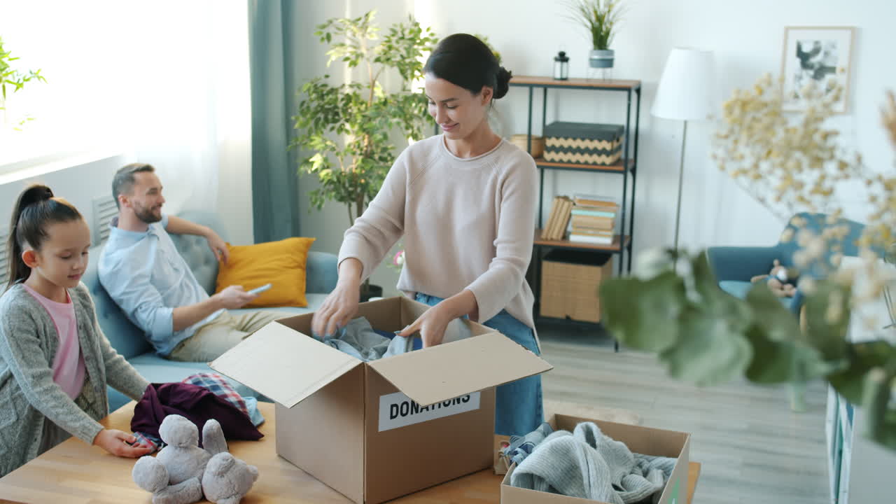 Family Donates Clothes and Items