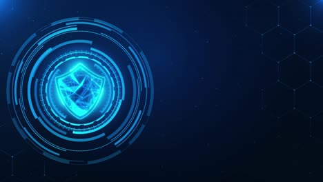 4k loop animation security lock loading connection line for futuristic cyber technology network safety.