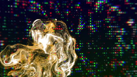animación de una red de conexiones brillantes sobre puntos brillantes sobre un fondo negro