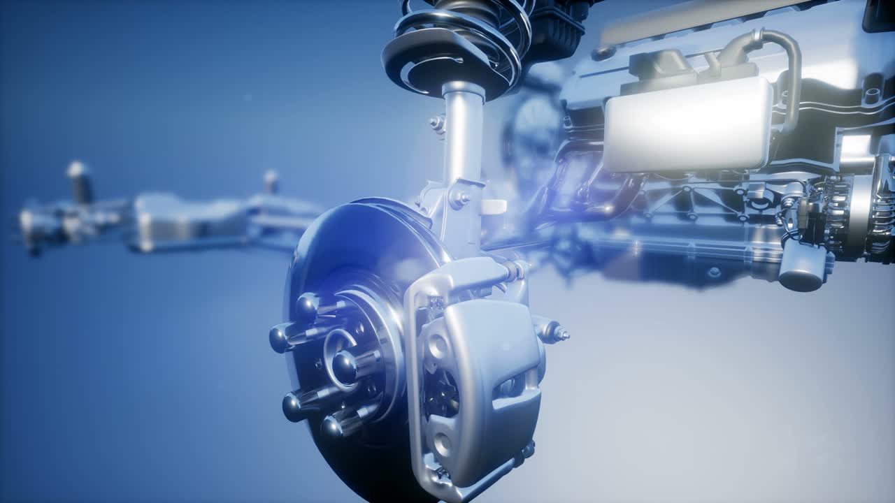 자세한 자동차 엔진 및 다른 부품