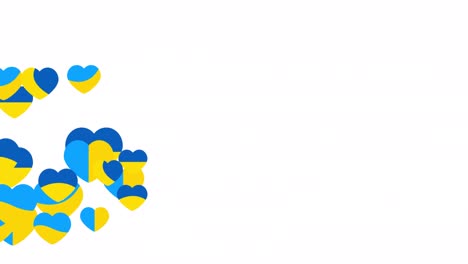 icono de la bandera de ucrania en forma de animación de corazón con mate de luma opcional. matte de luma alfa incluido. video 4k