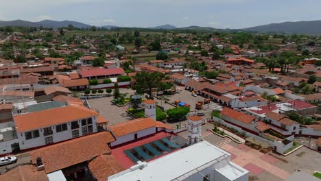 aerial view over chiquilistlán town in jalisco, mexico - drone shot