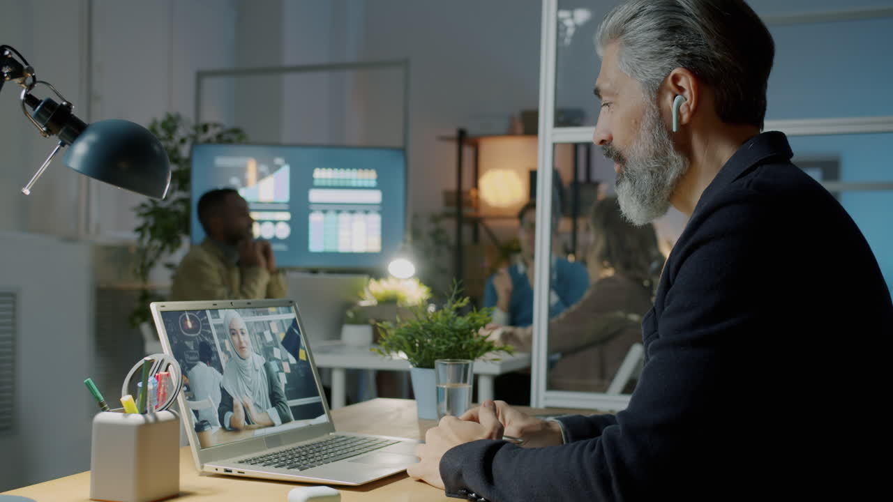 Business Video Conference in Modern Office