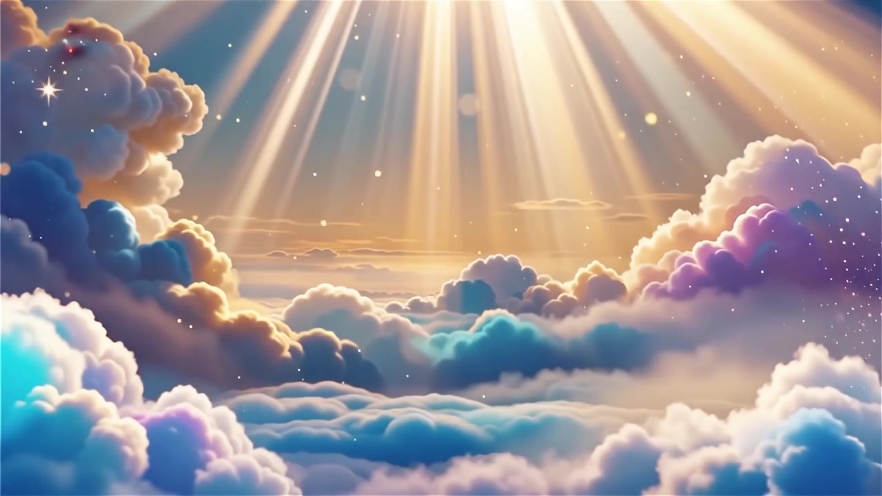 Christian Heavenly Light Worship Background