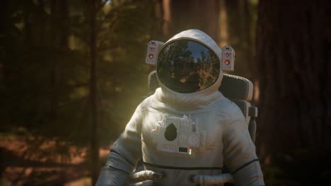 lonely-Astronaut-in-dark-forest