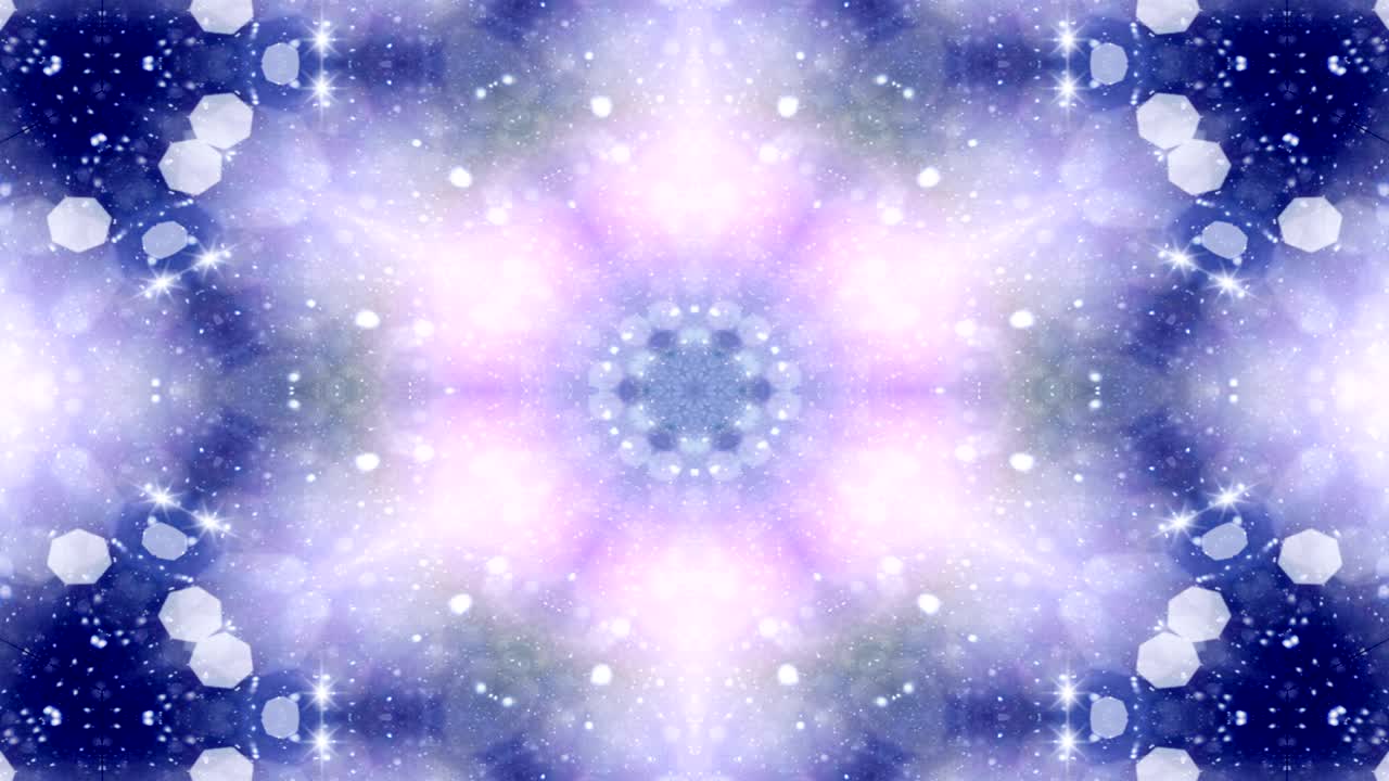 abstracto colorido brillante e hipnótico concepto patrón simétrico ornamental decorativo caleidoscopio movimiento círculo geométrico y formas de estrellas