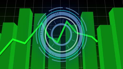 animación del procesamiento de datos sobre un fondo negro