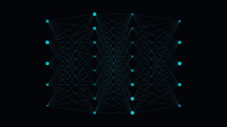 Animated Neural Network Diagram Representing Artificial Intelligence
