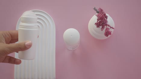 deodorant display with decorative accents