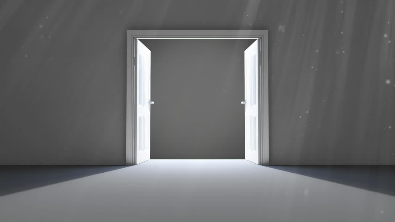 화살표로 열리는 이중 문