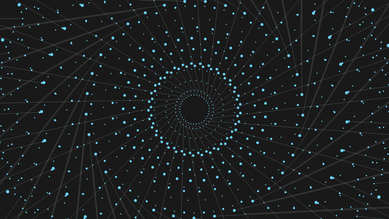 patrón de puntos azules simétricos sobre un fondo negro