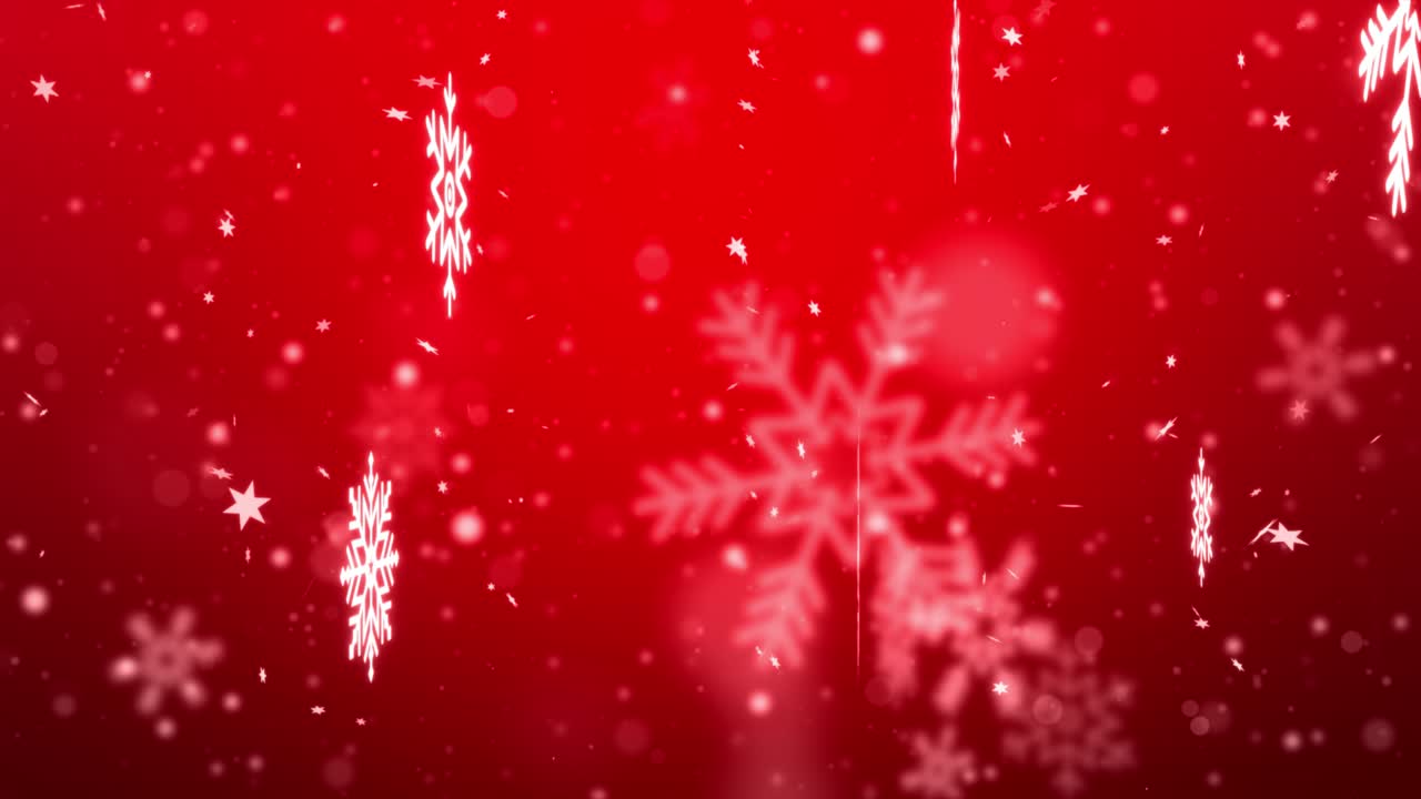 Red Snowflake Background