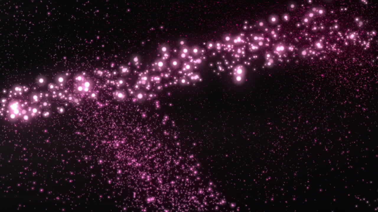 un rastro de luz de nieve brillante sobre un fondo negro