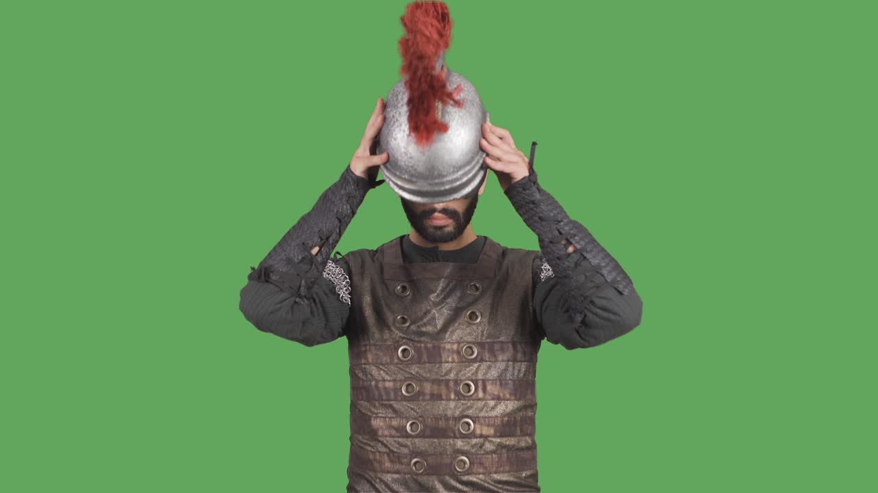 Strijder Romeinse legionair. Green Screen Video