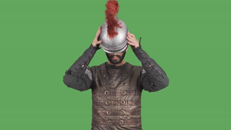 warrior roman legionnaire.green screen video.