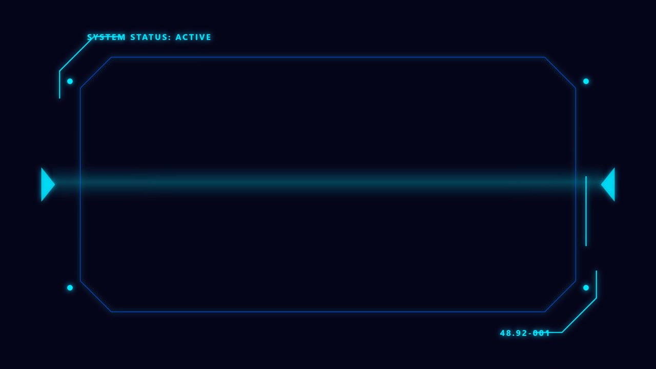 Futuristic Digital HUD Interface Scanning Frame