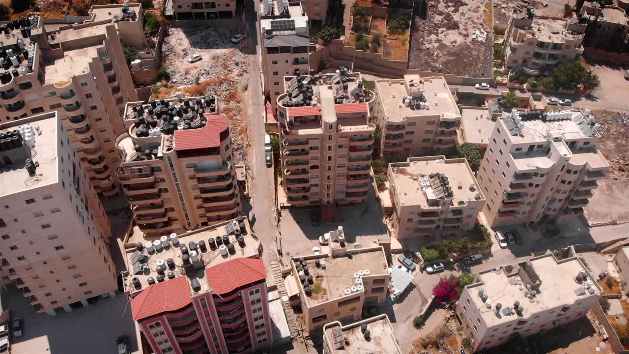 Vista aerea di una città palestinese
