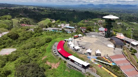 andean mountain town with scenic overlook