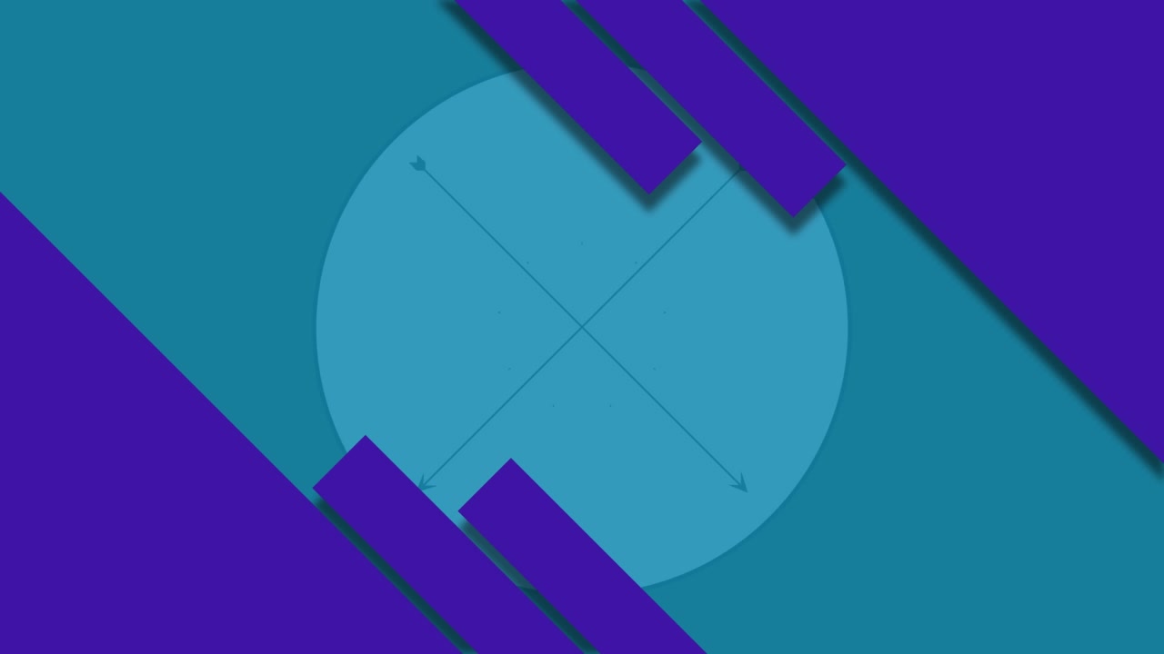 Animation of blue stripes over circular banner with copy space against blue background