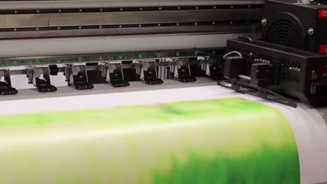 industrial sublimation printer for digital printing on fabrics. modern textile industry.