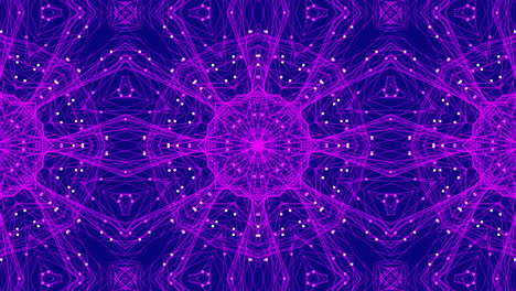 animation of purple shapes moving and colourful figures on purple background