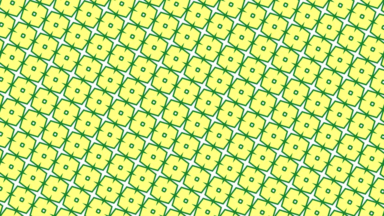 Graphic pattern that changes color as it rotates to the left