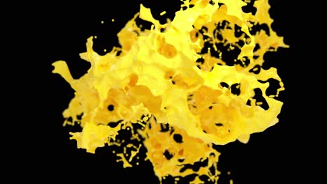 yellow liquid splash