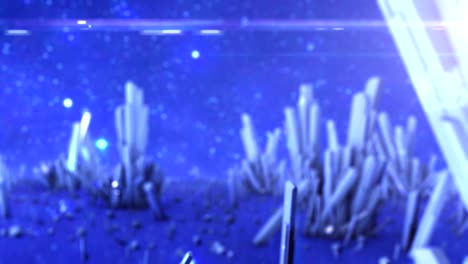 abstracto azul fantasía místico cristales brillantes