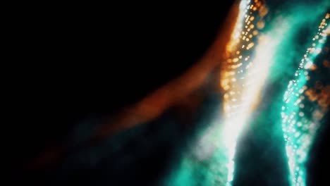4k seamless abstract particles in wavy motion with a smoky background