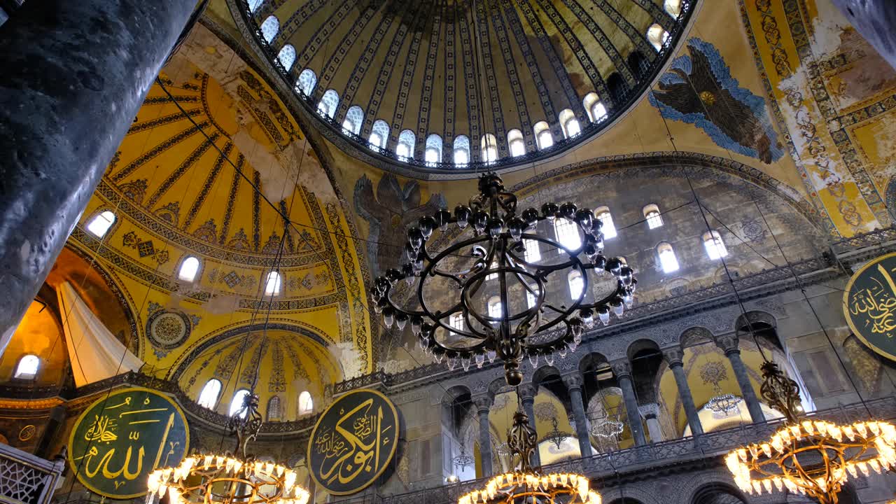 Turkey istanbul. Hagia sophia mosque inside