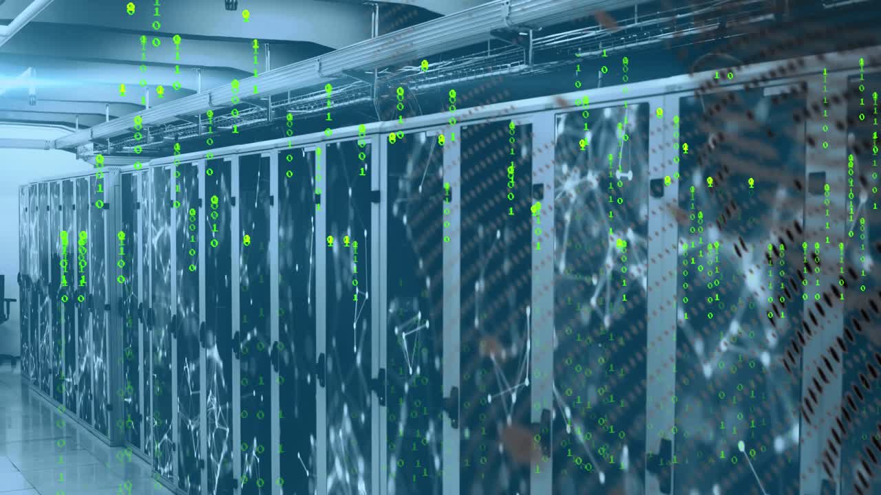 Animation of data processing over computer servers