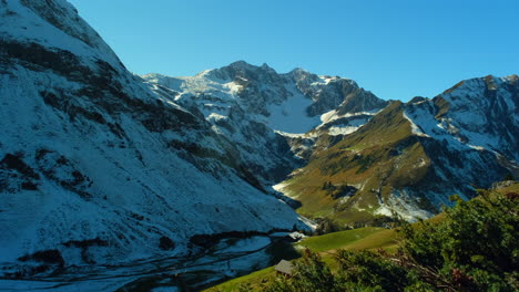 closeup image of an alps mountain in austria, europe