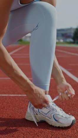 athlete preparing for a race