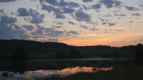 landscape against the background of the rising sun