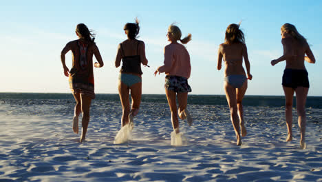 female volleyball players having fun 4k